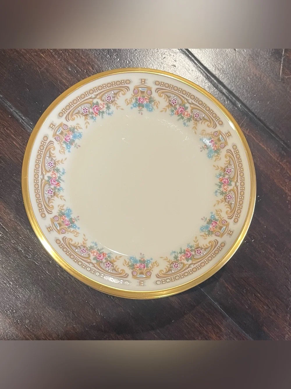 LENOX PORCELAIN VERSAILLES BREAD AND BUTTER PLATES SET OF 6